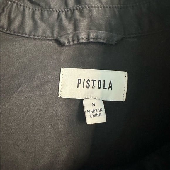 PISTOLA ROSIE MINI DRESS SMOCKED WAIST DRESS Small BLACK sleeveless pockets - Picture 10 of 14